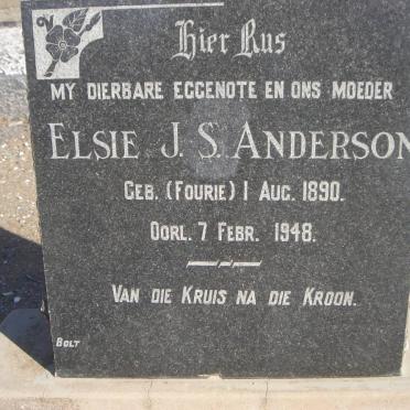 ANDERSON Elsie J. S. nee FOURIE 1890-1948