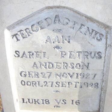 ANDERSON Sarel Petrus 1927-1928