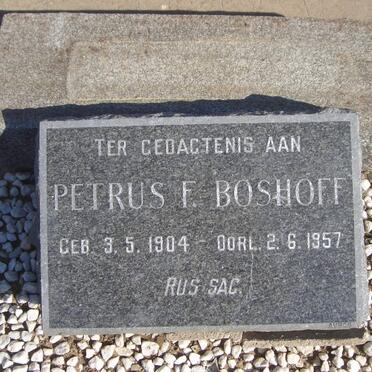 BOSHOFF Petrus F. 1904-1957