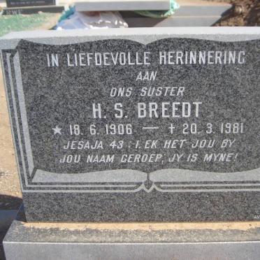 BREEDT H.S. 1906-1981