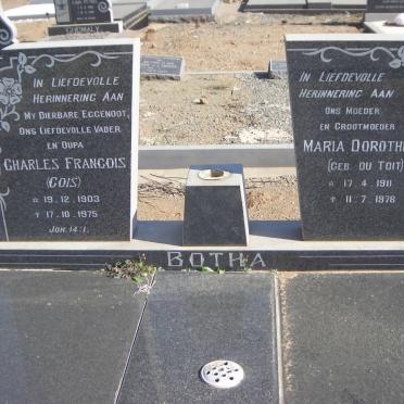 BOTHA Charles Francois 1903-1975 &amp; Maria Dorothea DU TOIT 1911-1978