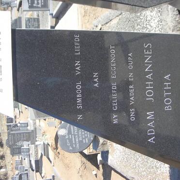 BOTHA Adam Johannes 1888-1973 &amp; Hester M.E.S. ALEXANDER 1898-1988