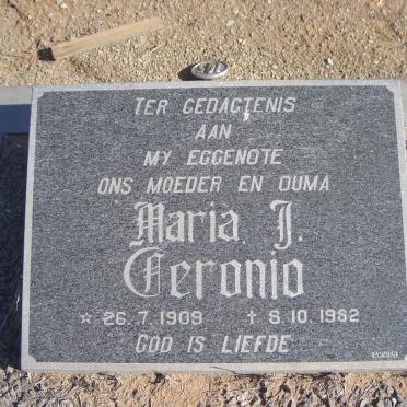 CERONIO Maria J. 1909-1982