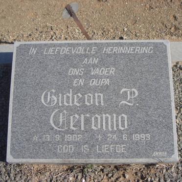 CERONIO Gideon P. 1902-1993