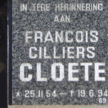 CLOETE Francois Cilliers 1954-1994