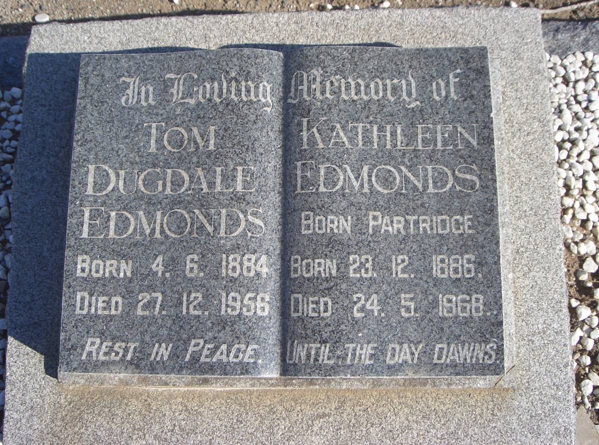EDMONDS Tom Dugdale 1884-1956 &amp; Kathleen PARTRIDGE 1886-1968