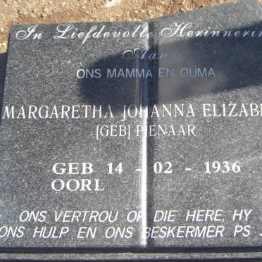 GROBBELAAR Margaretha Johanna Elizabeth nee PIENAAR 1936-