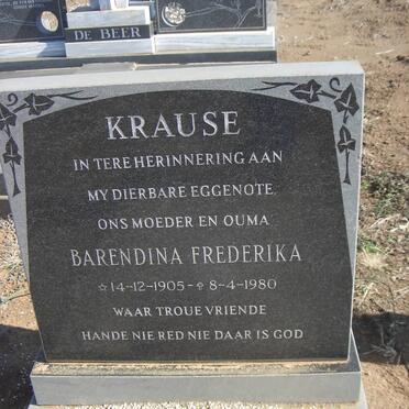 KRAUSE Barendina Frederika 1905-1980