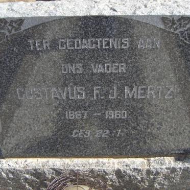 MERTZ Gustavus F.J. 1867-1960