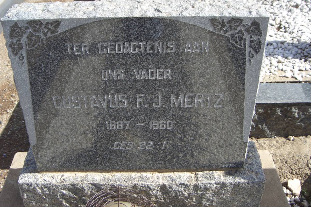 MERTZ Gustavus F.J. 1867-1960