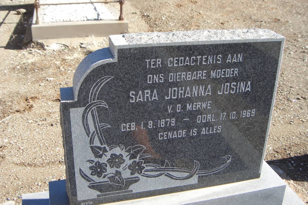 MERWE Sara Johanna Josina, v.d. 1879-1969