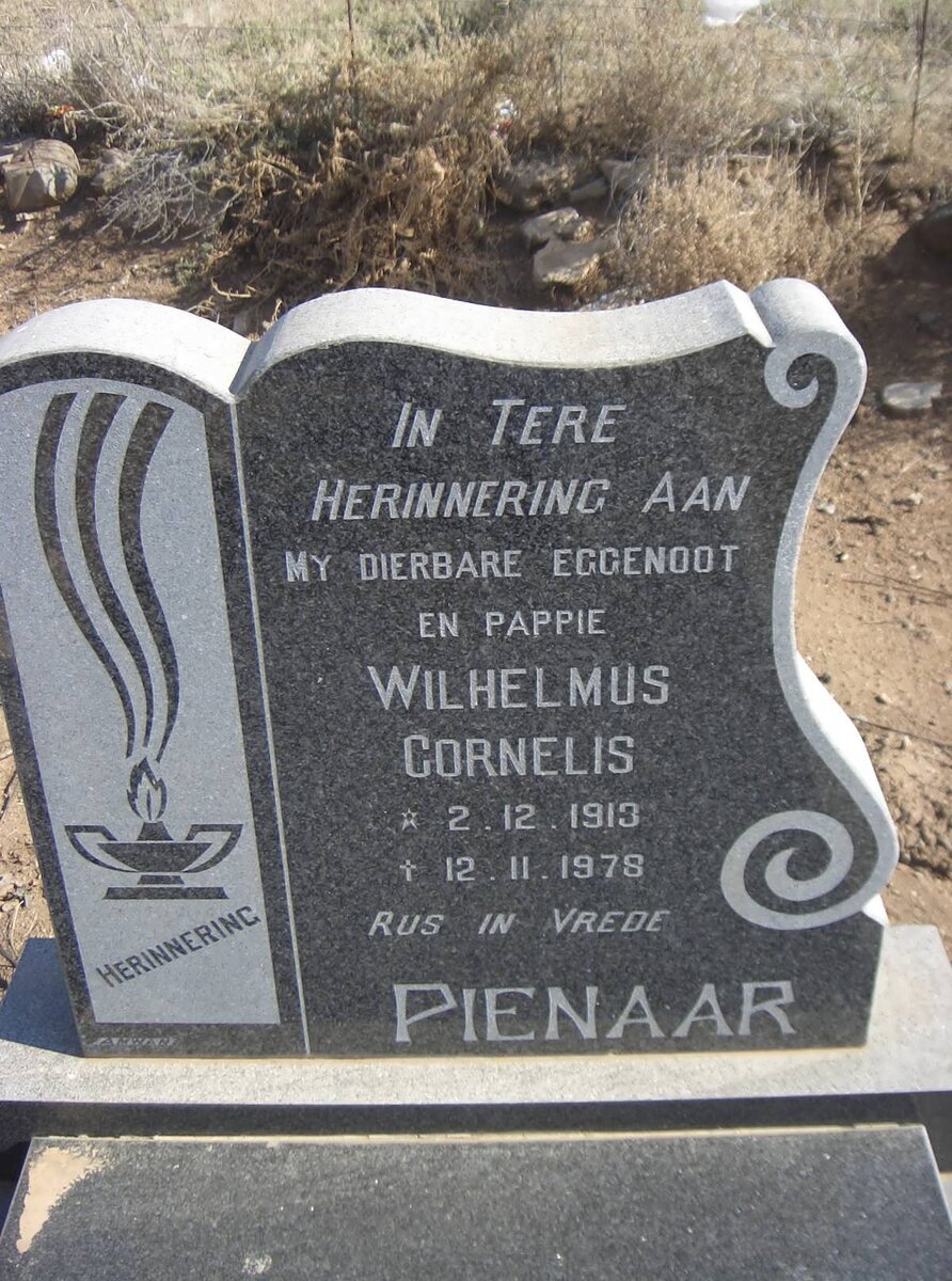 PIENAAR Wilhelmus Cornelis 1913-1978