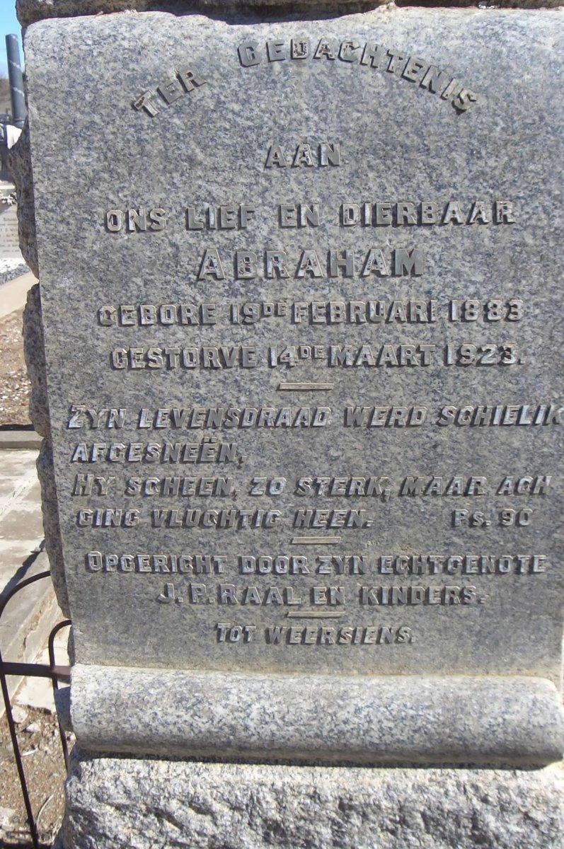 RAAL Abraham 1883-1923