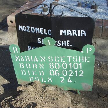 SCETSHE Marian 1980-2006 :: SCETSHE Nozonelo Maria ??-??