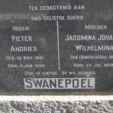 SWANEPOEL Pieter Andries 1881-1958 &amp; Jacomina Johanna SMITH 1884-1939