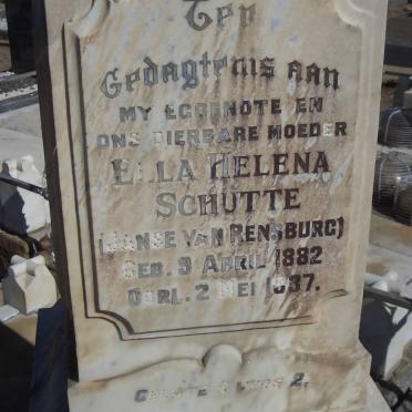 SCHÜTTE Ella Helena nee JANSE VAN RENSBURG 1882-1937