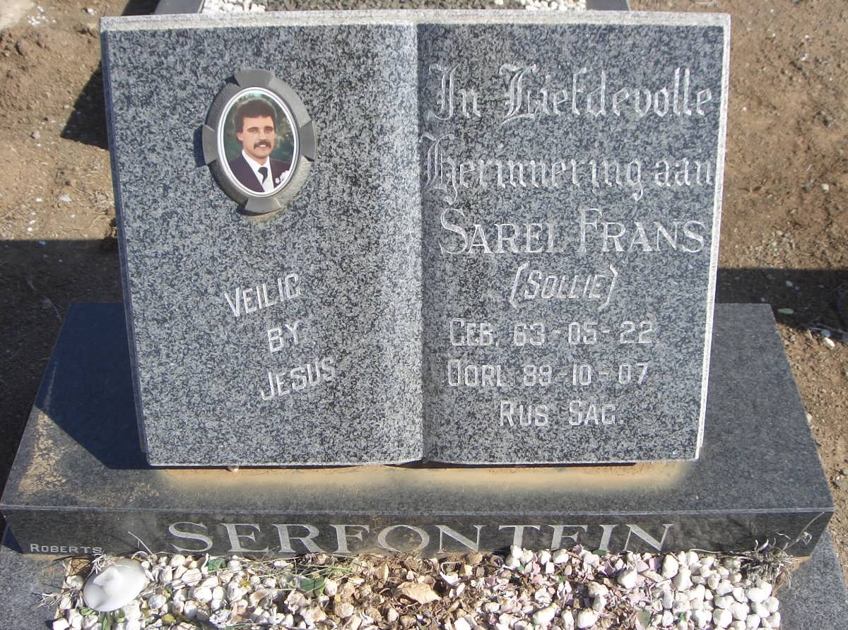 SERFONTEIN Sarel Frans 1963-1989