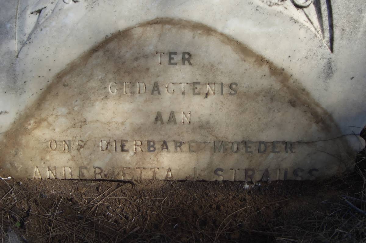 STRAUSS Andrietta nee SCHOEMAN -1924