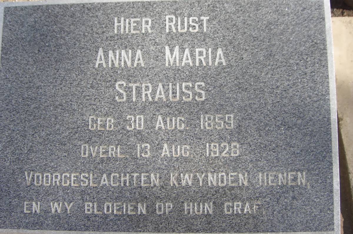 STRAUSS Anna Maria 1859-1928