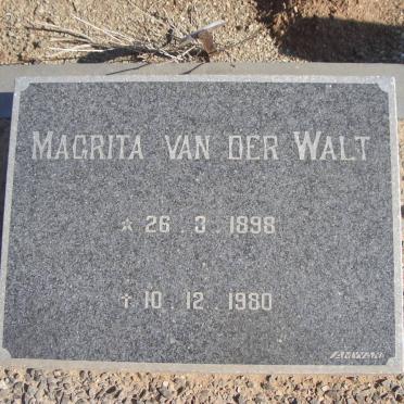 WALT Magrita, van der 1898-1980