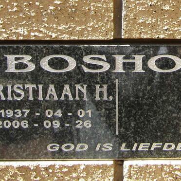 BOSHOFF Christiaan H. 1937-2006