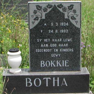 BOTHA Bokkie 1934-1992