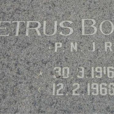 BOTHA P.N.J.R. 1916-1968