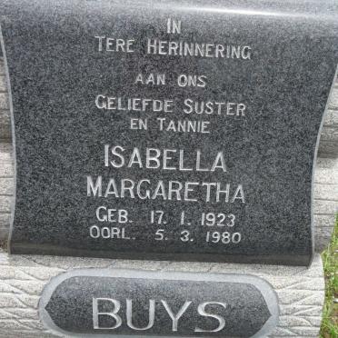 BUYS Isabella Margaretha 1923-1980