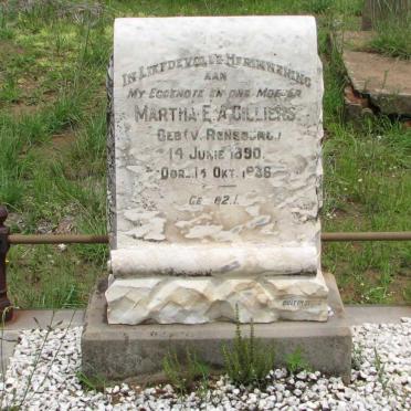 CILLIERS Martha E.A. nee V. RENSBURG 1890-1936