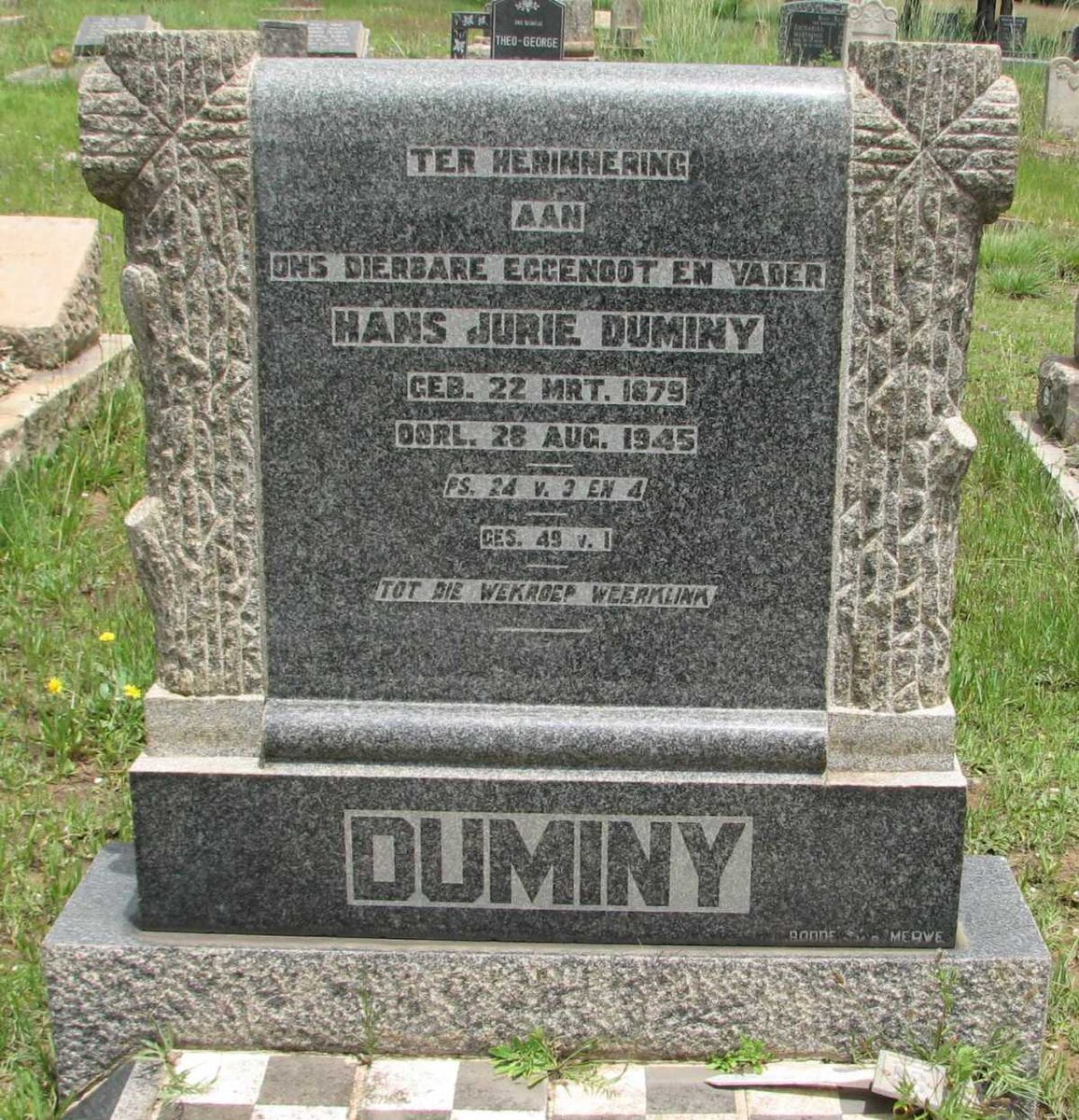 DUMINY Hans Jurie 1879-1945