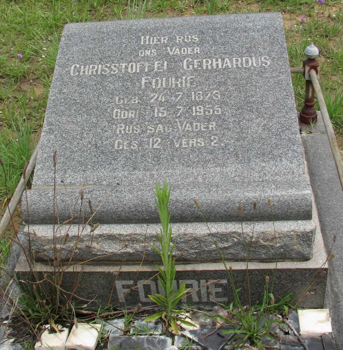 FOURIE Chrisstoffel Gerhardus 1873-1955