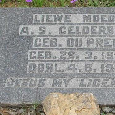 GELDERBLOM A.S. nee DU PREEZ 1904-1949