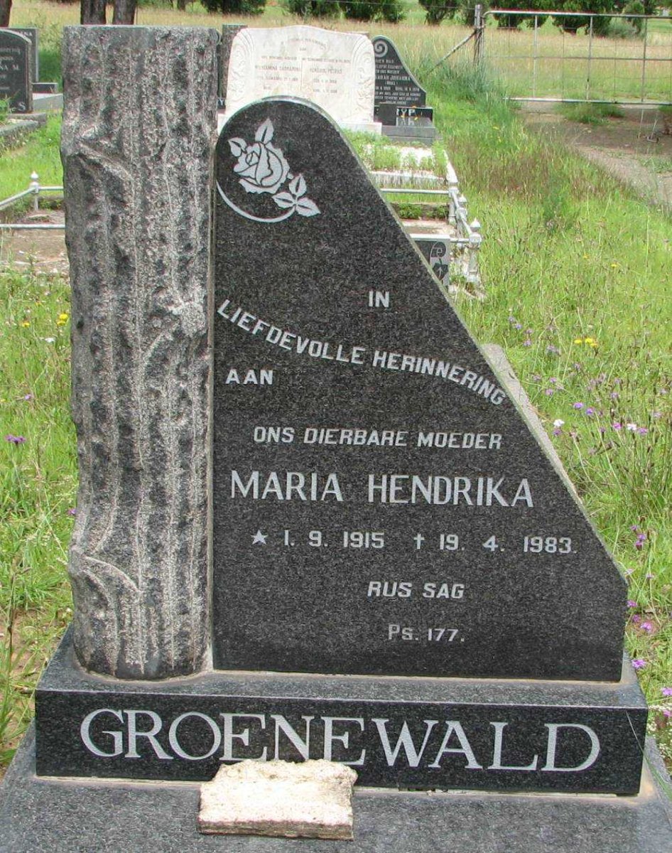 GROENEWALD Maria Hendrika 1915-1983