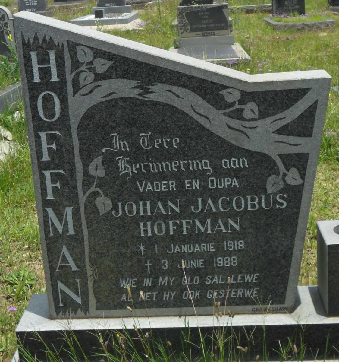 HOFFMAN Johan Jacobus 1918-1988