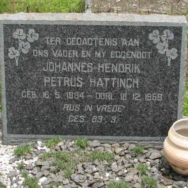 HATTINGH Johannes Hendrik Petrus 1894-1958