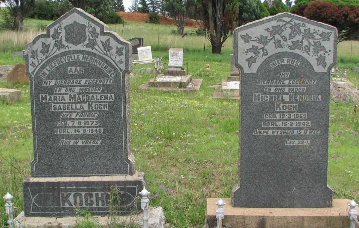 KOCH Michiel Hendrik 1869-1942 &amp; Maria Magdalena Isabella FOURIE 1873-1946