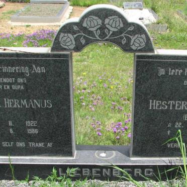 LIEBENBERG Willem Hermanus 1922-1986 &amp; Hester Cornelia ELS 1927-