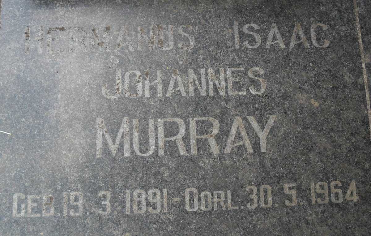 MURRAY Hermanus Isaac Johannes 1891-1964