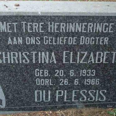 PLESSIS Christina Elizabeth, du 1933-1966