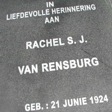 RENSBURG Rachel S.J., van 1924-