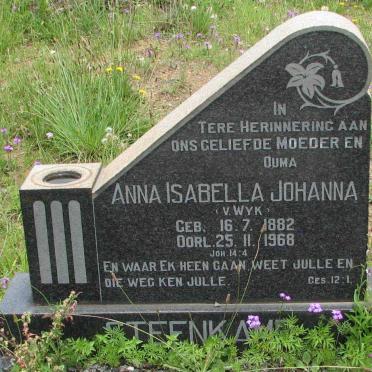 STEENKAMP Anna Isabella Johanna nee v. WYK 1882-1968