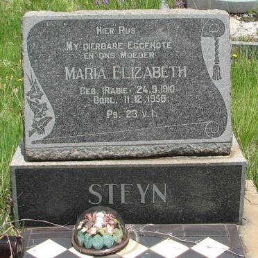 STEYN Maria Elizabeth nee RABIE 1910-1958