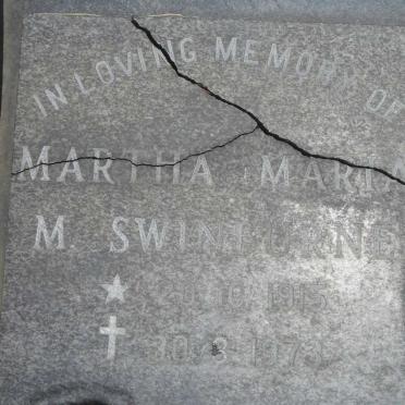 SWINBURNE Martha Maria M. 1915-1973