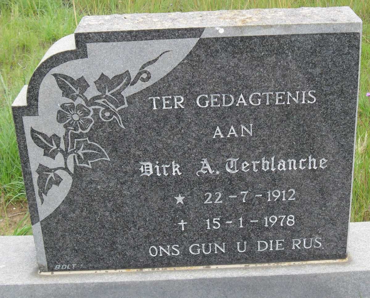 TERBLANCHE Dirk A. 1912-1978
