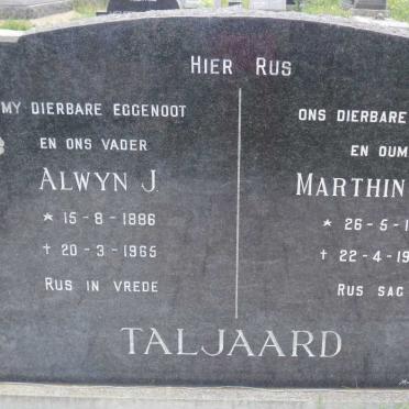 TALJAARD Alwyn J. 1886-1965 &amp; Marthinus G. 1910-1977