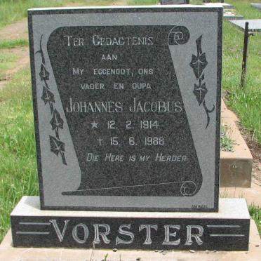 VORSTER Johannes Jacobus 1914-1988