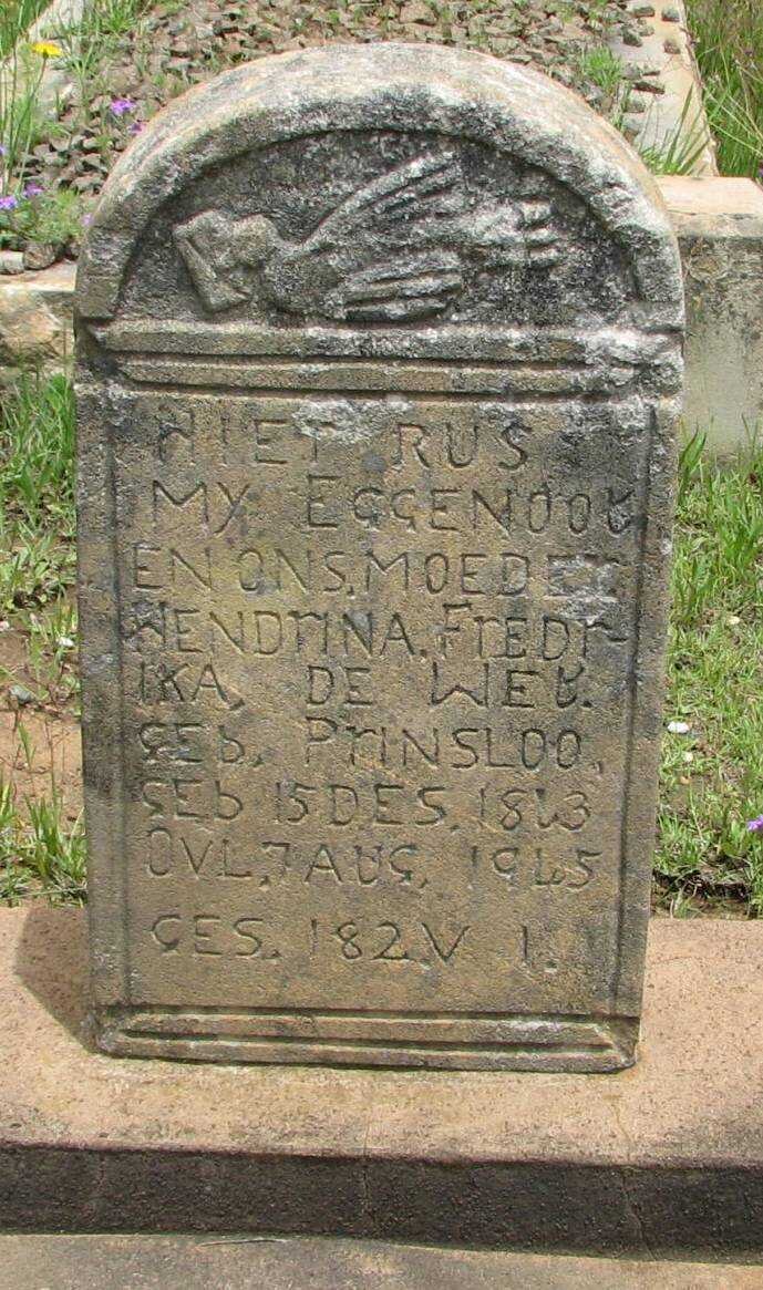 WET Hendrina Fredrika, de nee PRINSLOO 1863-1943