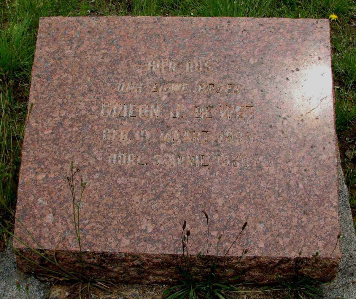 WET Gideon J., de 1895-1950