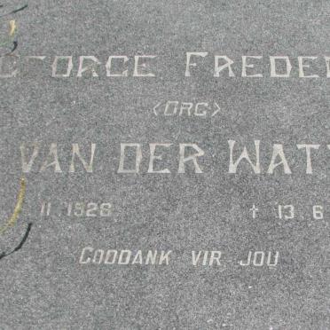 WATT George Frederik, van der 1928-1986