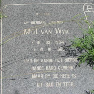 WYK M.J., van 1904-1989